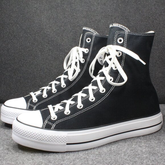 Converse X-HI Extra Knee High Platform Canvas Sneakers Black White Mens Size 11 - Picture 3 of 12